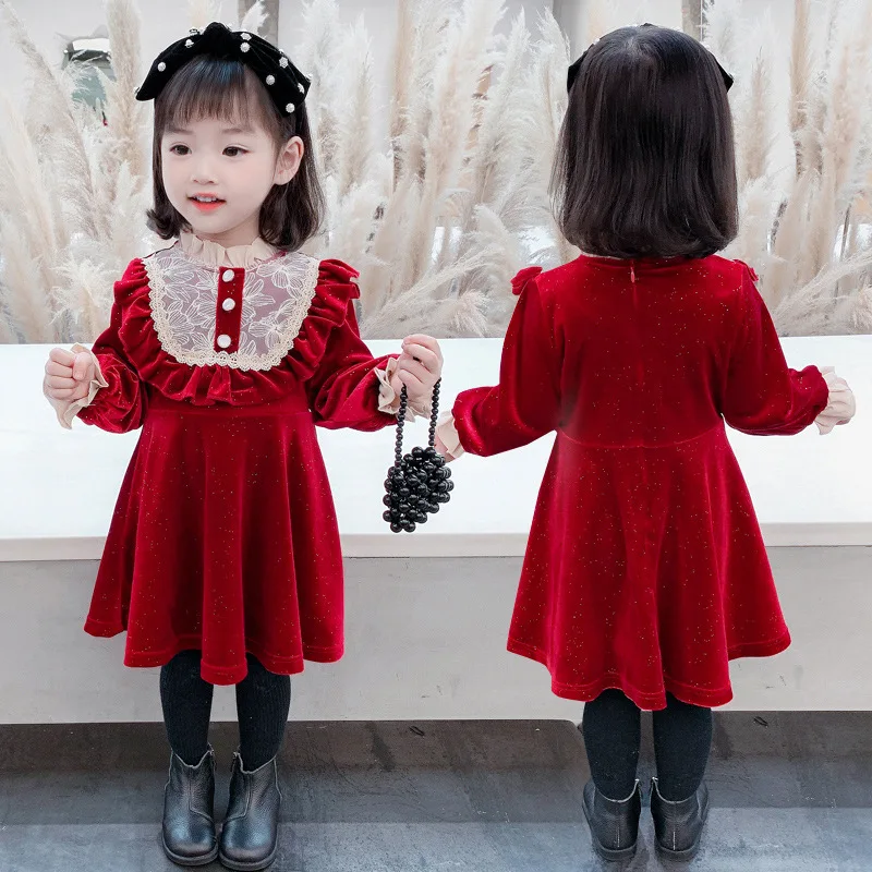 Girls dress new autumn winter children's gold velvet princess dress children's red dress kids dresses for girls size 2 4 6 8 12Y
Girls dress new autumn winter children's gold velvet princess dress children's red dress kids dresses for girls size 2 4 6 8 12Y