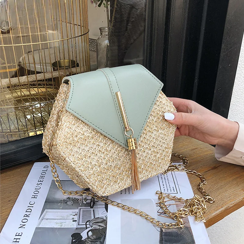 Hexagonal Multi-style Straw Leather Handbag Women's Summer Rattan Bag Hand-woven Beach Circle Bohemian Shoulder Bag Storage Bags
Hexagonal Multi-style Straw Leather Handbag Women's Summer Rattan Bag Hand-woven Beach Circle Bohemian Shoulder Bag Storage Bags