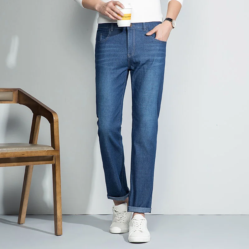 New Jeans Men Straight Business Casual Denim Pants Mens Loose Stretch Jeans Solid Classic Style Denim Trousers Man plus Size
New Jeans Men Straight Business Casual Denim Pants Mens Loose Stretch Jeans Solid Classic Style Denim Trousers Man plus Size