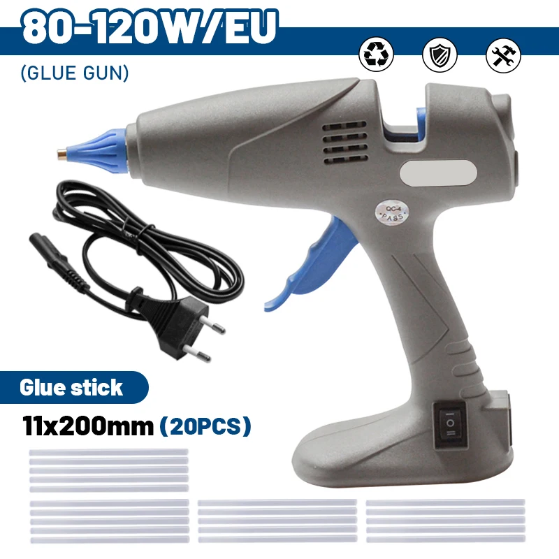 80-120 Вт термоклеевой пистолет, двойной Мощный светодиодный клеевой пистолет с разъемом, клеевой пистолет с палочкой 11 мм, инструмент для рем...
80-120 Вт термоклеевой пистолет, двойной Мощный светодиодный клеевой пистолет с разъемом, клеевой пистолет с палочкой 11 мм, инструмент для рем...