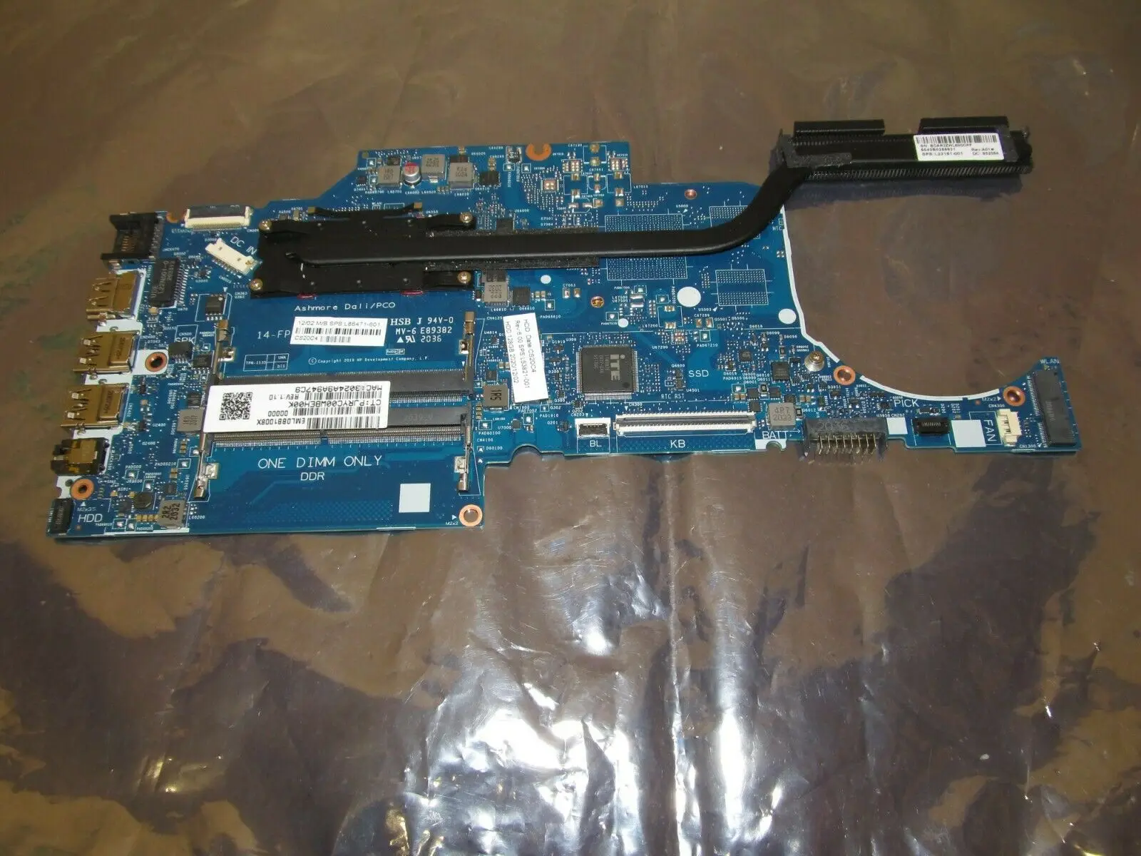 Оригинальная материнская плата для HP 14-dk1008ca 14-DK 3050U L86471-601 без радиатора
Оригинальная материнская плата для HP 14-dk1008ca 14-DK 3050U L86471-601 без радиатора