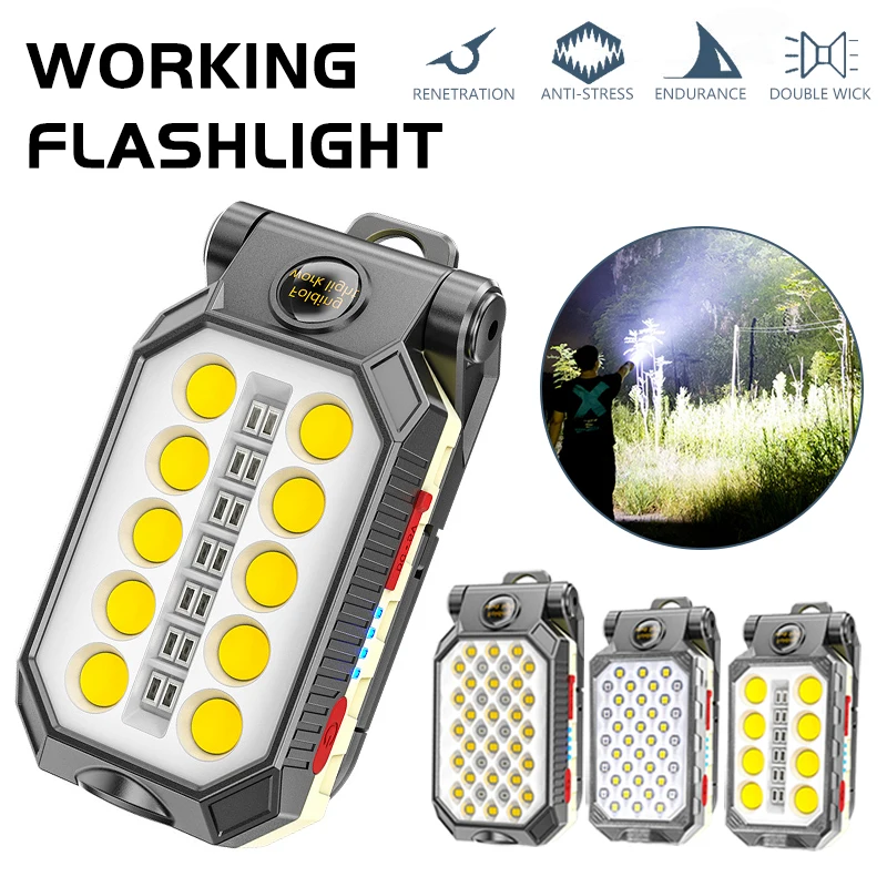 Portable Flashlight LED COB Rechargeable 18650 Battery Work Light Waterproof Camping Lantern Magnet Design With Power Display
Portable Flashlight LED COB Rechargeable 18650 Battery Work Light Waterproof Camping Lantern Magnet Design With Power Display