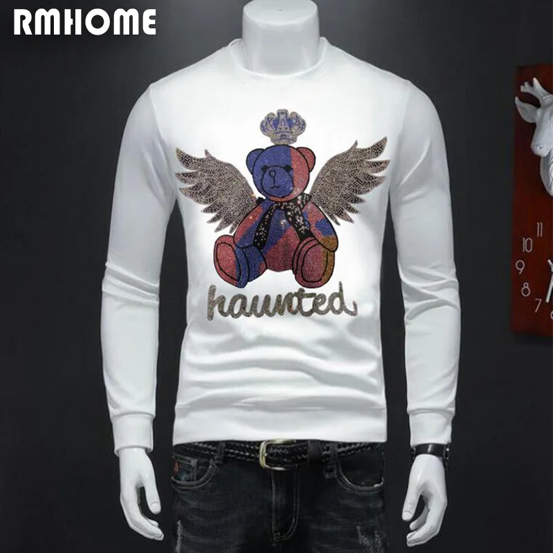 Sweater Popular Bear Unisex Rhinestone Design Hoodies Velvet Warm Men Woman Lovers' Clothes 2023 Winter O-neck Male Pullover
Sweater Popular Bear Unisex Rhinestone Design Hoodies Velvet Warm Men Woman Lovers' Clothes 2023 Winter O-neck Male Pullover