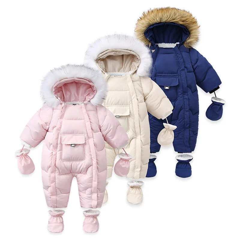 Thick Warm Infant Baby Jumpsuit Hooded Fleece Boy Girl Winter Autumn Overalls Children Outerwear Kids Snowsuit
Thick Warm Infant Baby Jumpsuit Hooded Fleece Boy Girl Winter Autumn Overalls Children Outerwear Kids Snowsuit