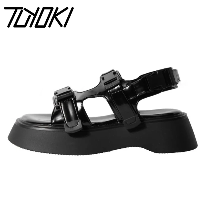 Женские босоножки из натуральной кожи на толстой подошве, Размеры 35-40 
Женские босоножки из натуральной кожи на толстой подошве, Размеры 35-40