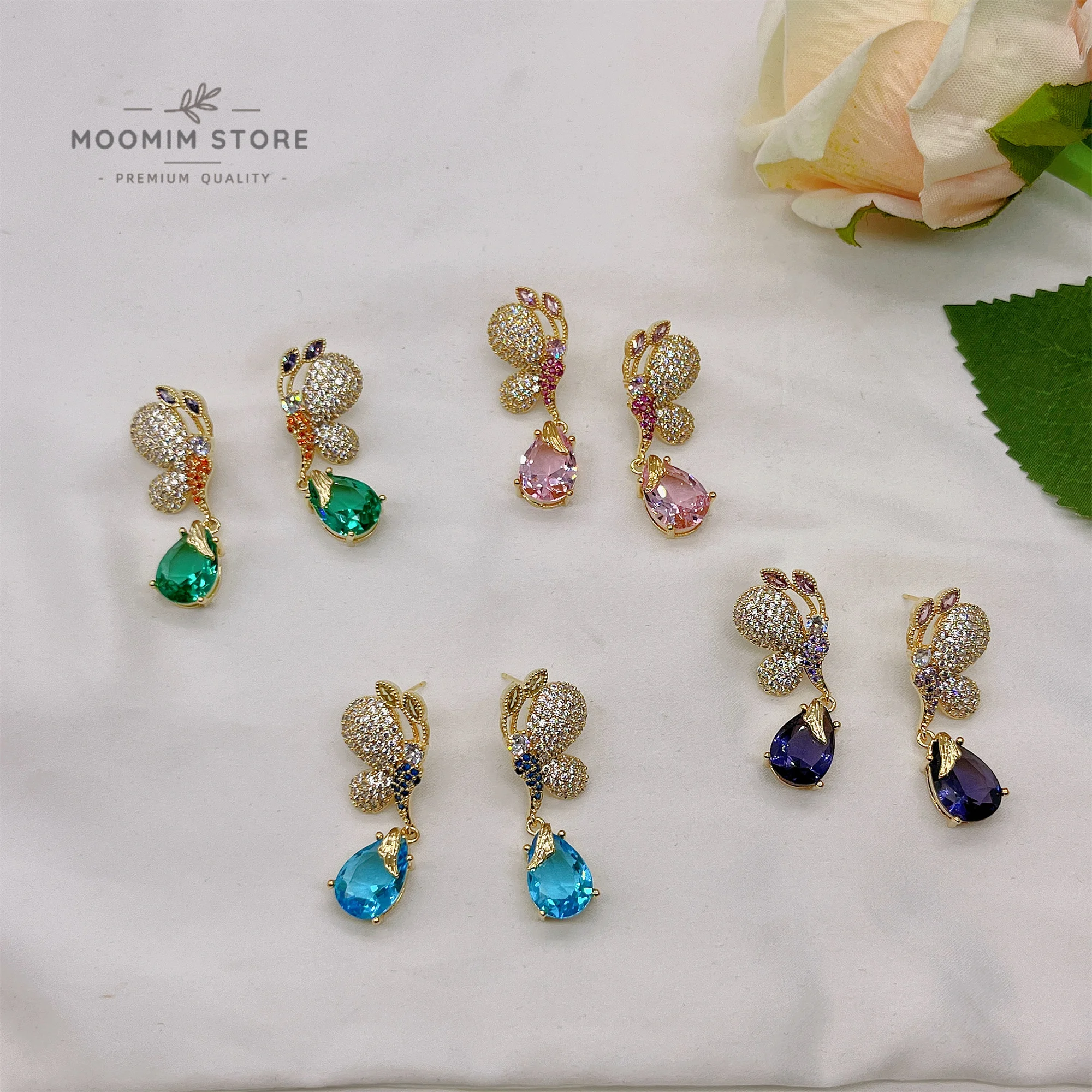 Classic Butterfly Water Drop Cubic Zirconia Dangle Earrings Boho Designer Style Elegant Romantic Exquisite Daily Office Jewelry
Classic Butterfly Water Drop Cubic Zirconia Dangle Earrings Boho Designer Style Elegant Romantic Exquisite Daily Office Jewelry