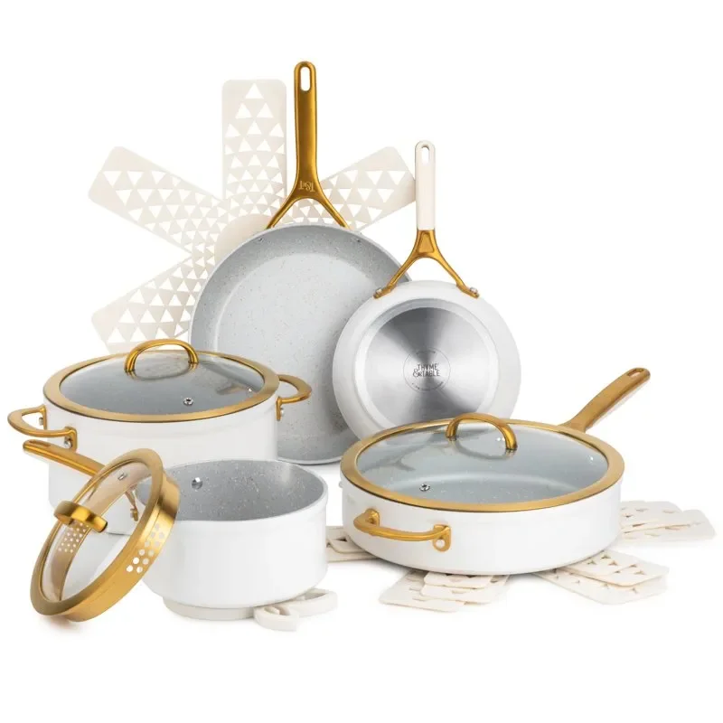 Nonstick 12 Piece Cookware Set, Cream Cooking Pot Sets for Effortless Cooking
Nonstick 12 Piece Cookware Set, Cream Cooking Pot Sets for Effortless Cooking