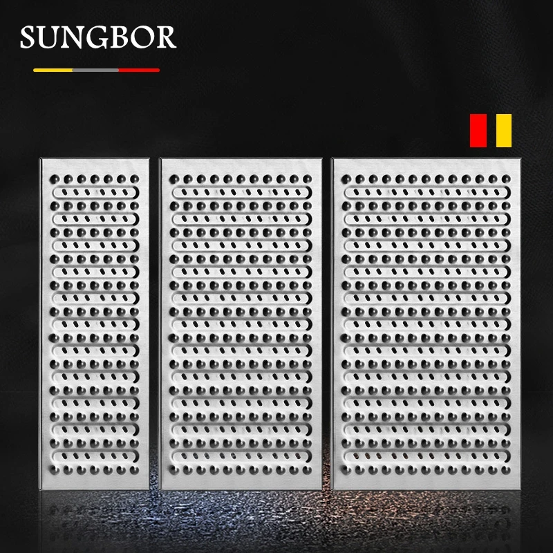 1.5mm thick Stainless steel 201 kitchen sewer floor drainage ditch grating rainwater grate well anti-skid groove cover plate
1.5mm thick Stainless steel 201 kitchen sewer floor drainage ditch grating rainwater grate well anti-skid groove cover plate
