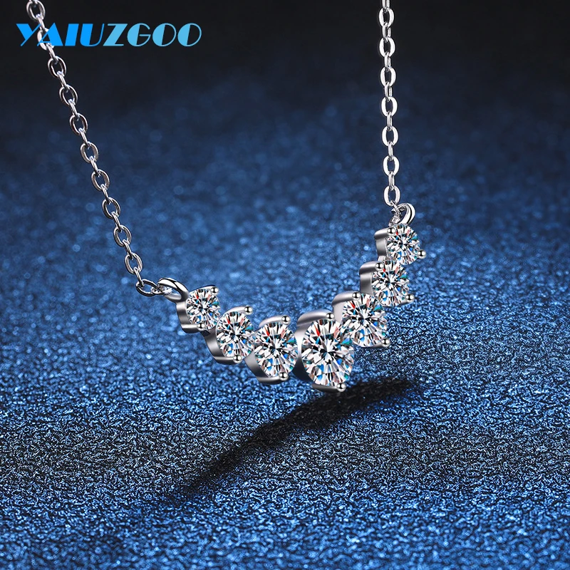S925 Sterling Silver Diamond Pendant 1.7CT Moissanite Necklace for Women Sparkling Wedding Jewelry D Color Chocker Necklace
S925 Sterling Silver Diamond Pendant 1.7CT Moissanite Necklace for Women Sparkling Wedding Jewelry D Color Chocker Necklace