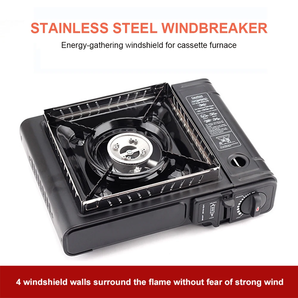 Outdoor Gas Stove Wind Screen Foldable Wind Shield Stainless Steel Burner Screen Cooking BBQ Stove Camping Hiking Accessories
Outdoor Gas Stove Wind Screen Foldable Wind Shield Stainless Steel Burner Screen Cooking BBQ Stove Camping Hiking Accessories
