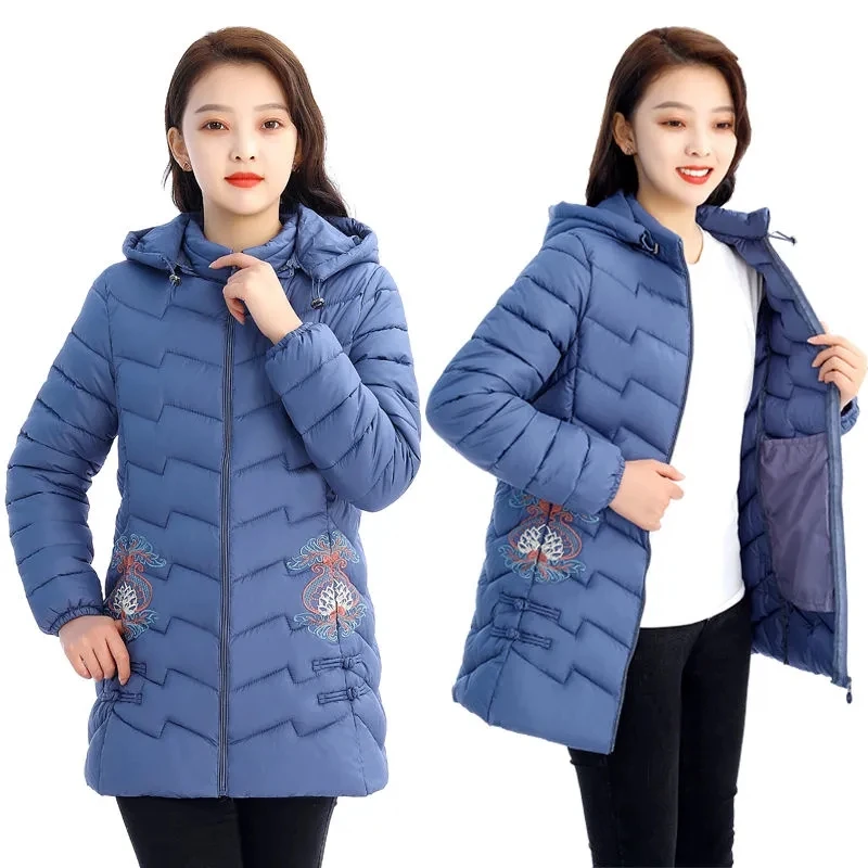 Parkas Women Hooded Winter Jacket 2022 Embroidery Down Cotton Coat Mother Clothes Warm Long Outwear Women's Basic Coats 5XL 6XL
Parkas Women Hooded Winter Jacket 2022 Embroidery Down Cotton Coat Mother Clothes Warm Long Outwear Women's Basic Coats 5XL 6XL