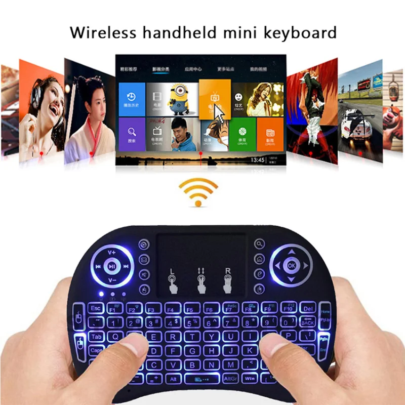 

i8 2.4G Remote Control Touch Wireless Keyboard Mouse USB Touchpad Rechargeable Combos Clavier For PC Pad Android TV Box 92 Keys
