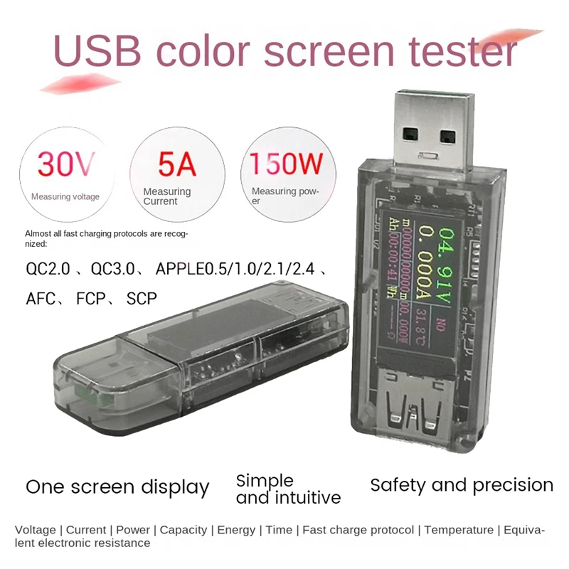 USB-тестер ZK-UT 5A с цветным экраном, 0,96 дюйма, вольтметр IPS, протокол быстрой зарядки, тестер зарядного устройства QC2.0/3,0
USB-тестер ZK-UT 5A с цветным экраном, 0,96 дюйма, вольтметр IPS, протокол быстрой зарядки, тестер зарядного устройства QC2.0/3,0