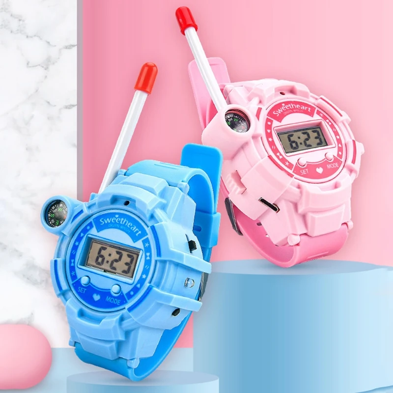2 Pcs Children's Watch Walkie-Talkie Toy Kids for TIME Display Compass Three Usage Wristwatch Electronic Outdoor Interco
2 Pcs Children's Watch Walkie-Talkie Toy Kids for TIME Display Compass Three Usage Wristwatch Electronic Outdoor Interco