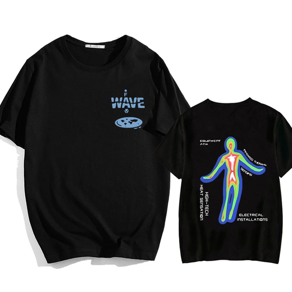 

100% Cotton Tee-shirt Male Skeleton Thermal Imaging Graphic T-shirt Men Harajuku Punk Tshirts Fashion Hip Hop Streetwear Unisex