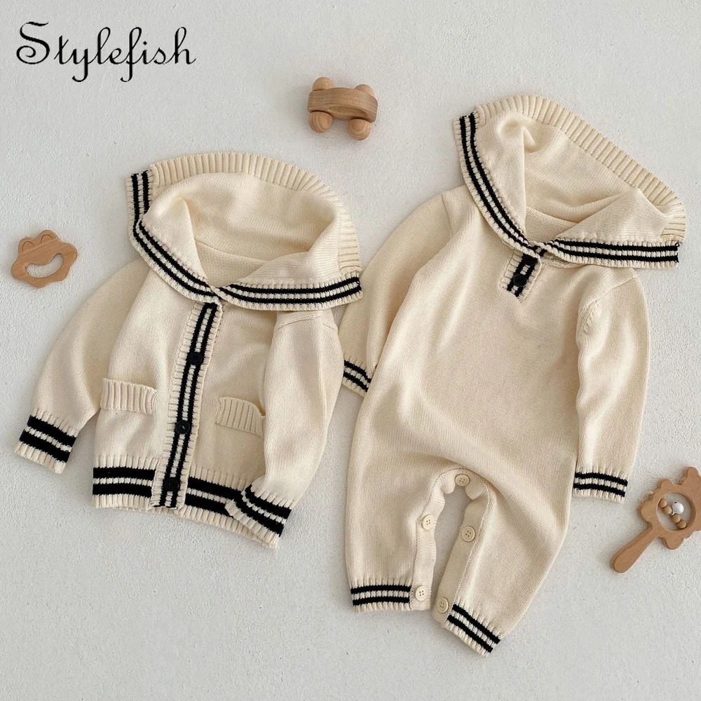 spring baby clothes knitwear 100% cotton baby sweater navy collar boys and girls baby romper and coat navy collar baby bodysuit
spring baby clothes knitwear 100% cotton baby sweater navy collar boys and girls baby romper and coat navy collar baby bodysuit