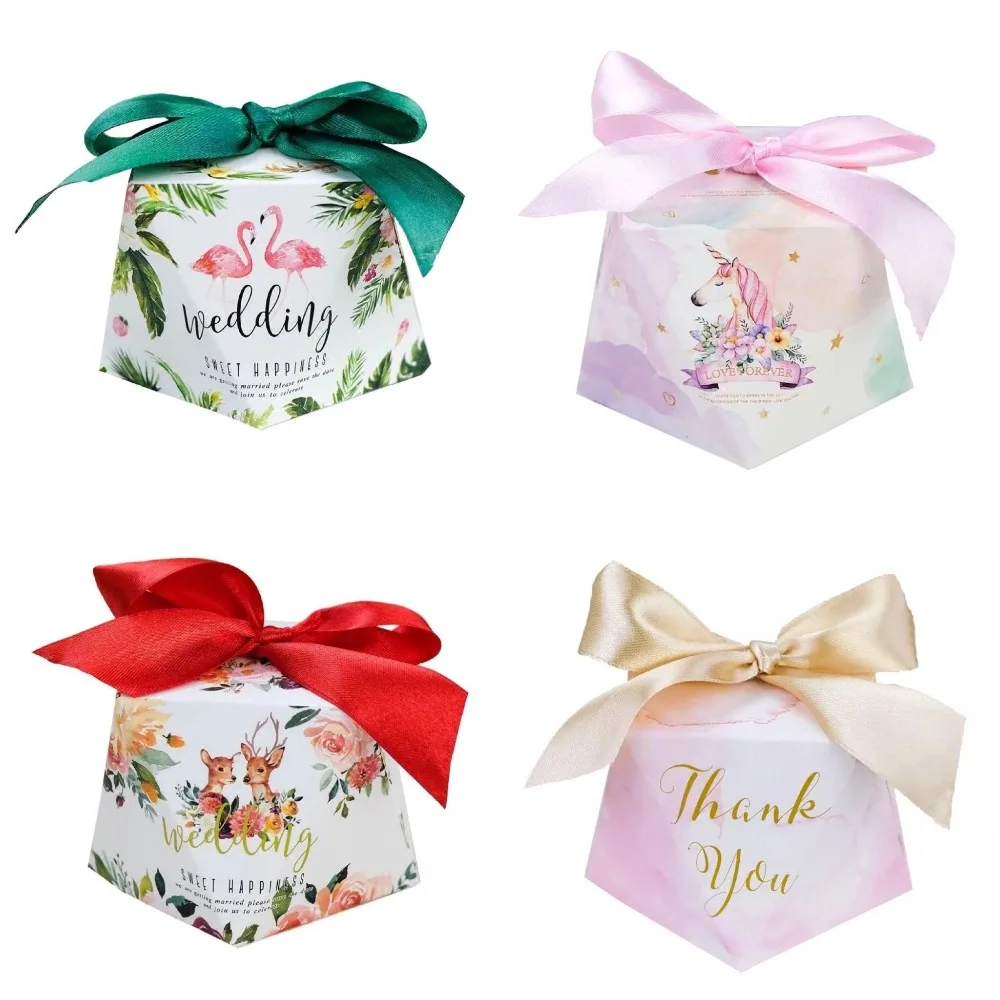 50pcs Cartoon Flamingos/deer/unicorn/Marble Candy Boxes with ribbons Wedding Favors Giveaways Gift Box Party Chocolate package
50pcs Cartoon Flamingos/deer/unicorn/Marble Candy Boxes with ribbons Wedding Favors Giveaways Gift Box Party Chocolate package