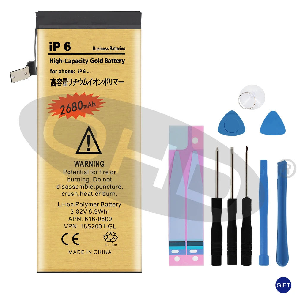High Capacity Gold Battery Replacement Battery for Apple iPhone 4 4G 4S 5 5G 5S 6 6G 6S 7 7G 7 PLUS 7P Phone Bateria+Free Tools
High Capacity Gold Battery Replacement Battery for Apple iPhone 4 4G 4S 5 5G 5S 6 6G 6S 7 7G 7 PLUS 7P Phone Bateria+Free Tools