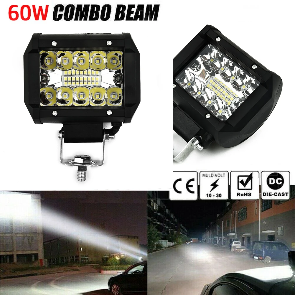 60W Triple Row LED Work Light High Quality 4Inch LED Work Light Bar Flood Spot Lamp Driving Lamp Offroad Car Truck SUV
60W Triple Row LED Work Light High Quality 4Inch LED Work Light Bar Flood Spot Lamp Driving Lamp Offroad Car Truck SUV