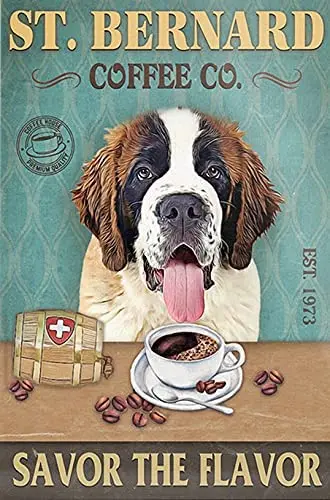 Metal Tin Sign Wall Decoration St. Bernard Dog Coffee Listing Aluminum Sign Poster Farmhouse Home Decoration Gift Goods
Metal Tin Sign Wall Decoration St. Bernard Dog Coffee Listing Aluminum Sign Poster Farmhouse Home Decoration Gift Goods