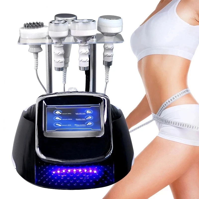 

5D 6 in1 Ultrasound 80K Cavitation RF Ultrasonic Vacuum Slimming Radio Frequency Massager Skin Care Device Health Machine