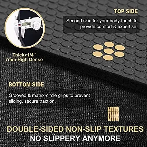 Extra Large Exercise Mat 12'x6'x7mm, Ultra Durable Workout Mats for Home Gym Flooring, Shoe-Friendly Non-Slip Cardio Mat Yoga ma
Extra Large Exercise Mat 12'x6'x7mm, Ultra Durable Workout Mats for Home Gym Flooring, Shoe-Friendly Non-Slip Cardio Mat Yoga ma