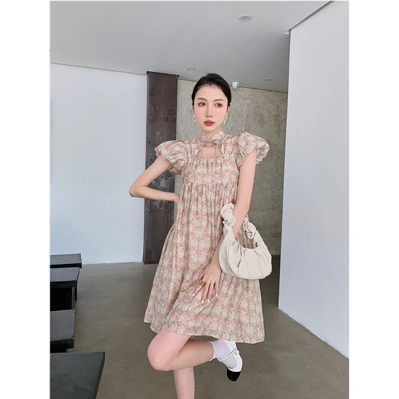 Women Style Broken Flowers Dress Hollow Out Puff Short Sleeve Casua High Waist Baggy Short Skirt Ladies Summer S66
Women Style Broken Flowers Dress Hollow Out Puff Short Sleeve Casua High Waist Baggy Short Skirt Ladies Summer S66