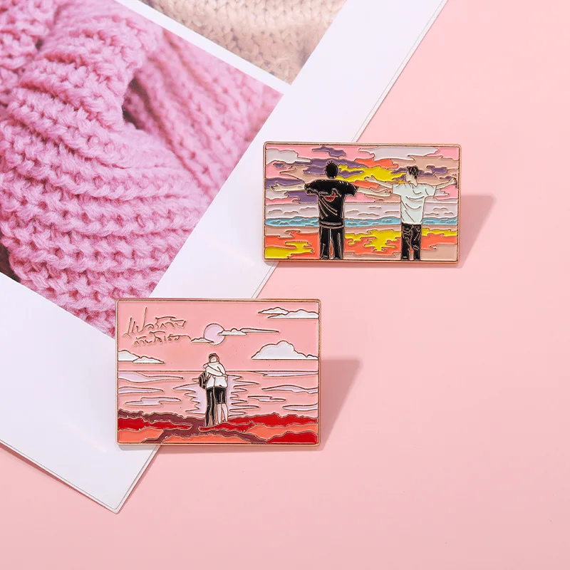 Oil Painting Series Pins Rectangle Sunset Landscape Pins Backpack Clothing Accessories Alloy Enamel Lapel Pins Brooches Badge
Oil Painting Series Pins Rectangle Sunset Landscape Pins Backpack Clothing Accessories Alloy Enamel Lapel Pins Brooches Badge