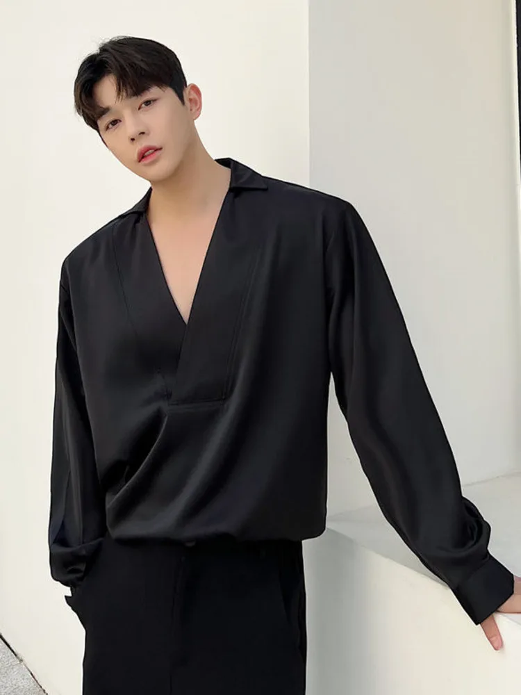 SYUHGFA 2022 Spring Autumn V-neck Long Sleeve Shirt For Men Solid Color Loose Casual Japan Style Shirt Tops Men Clothing
SYUHGFA 2022 Spring Autumn V-neck Long Sleeve Shirt For Men Solid Color Loose Casual Japan Style Shirt Tops Men Clothing