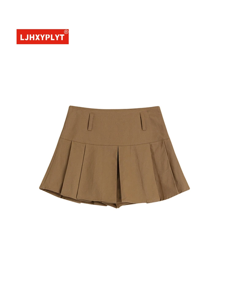 American Retro Khaki Pleated Skirt Women's Summer New College Style All-match Large Size Thin High Waist A-line Skirt Female
American Retro Khaki Pleated Skirt Women's Summer New College Style All-match Large Size Thin High Waist A-line Skirt Female