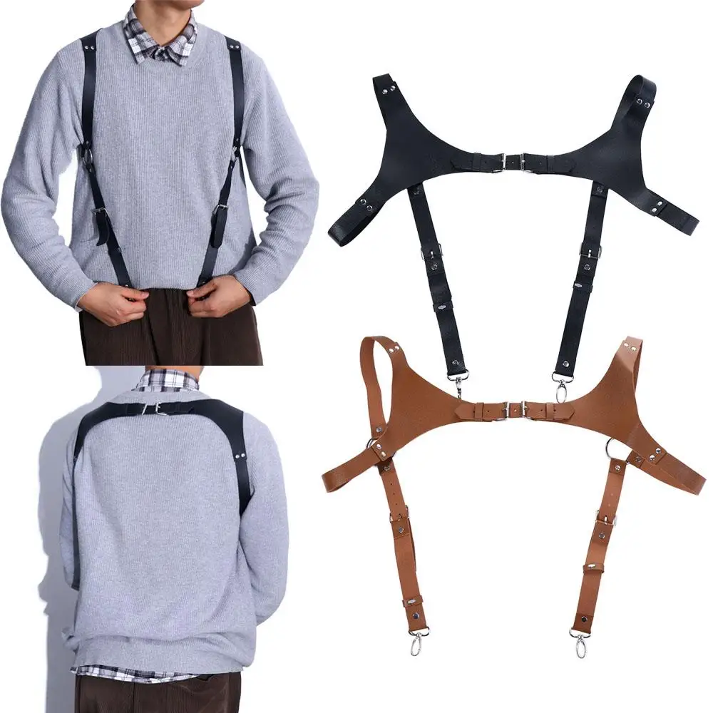 Strap PU Shirt Clip Trousers Braces Adjustable Braces Men's Suspenders Clips Hanging Pants Clip Leather Straps Belt
Strap PU Shirt Clip Trousers Braces Adjustable Braces Men's Suspenders Clips Hanging Pants Clip Leather Straps Belt