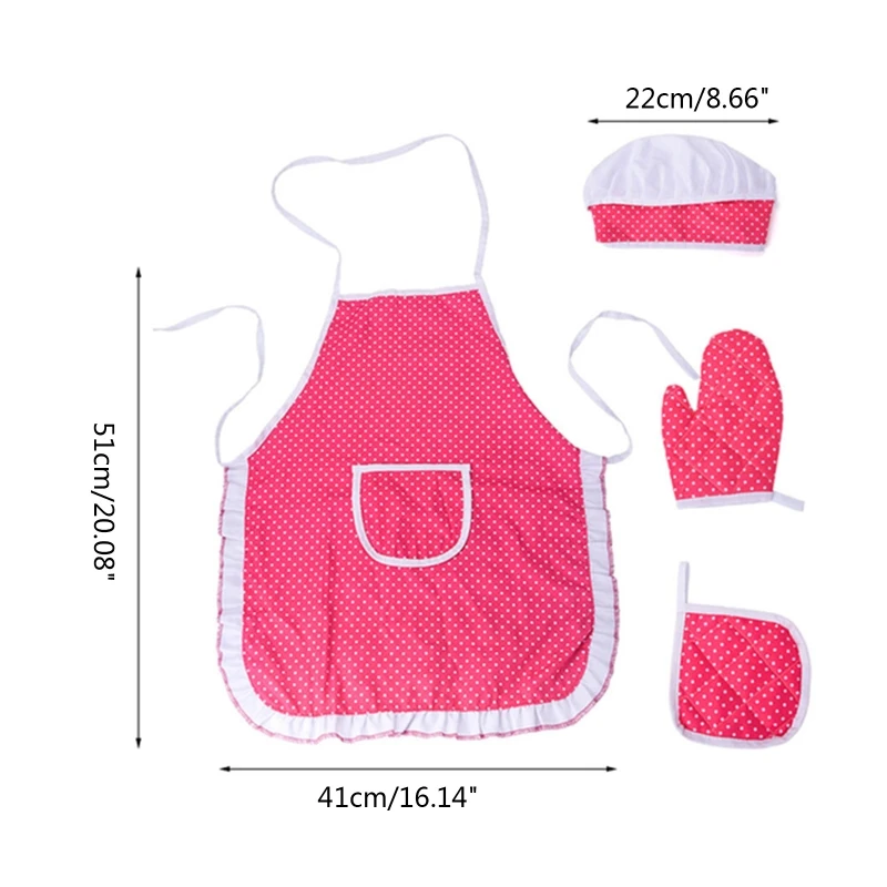 Toddler Chef Apron Glove Set 4Pcs Girls Kitchen Play Costume Halloween Dress Up Cooking Activity Props Xmas Gift M89C
Toddler Chef Apron Glove Set 4Pcs Girls Kitchen Play Costume Halloween Dress Up Cooking Activity Props Xmas Gift M89C
