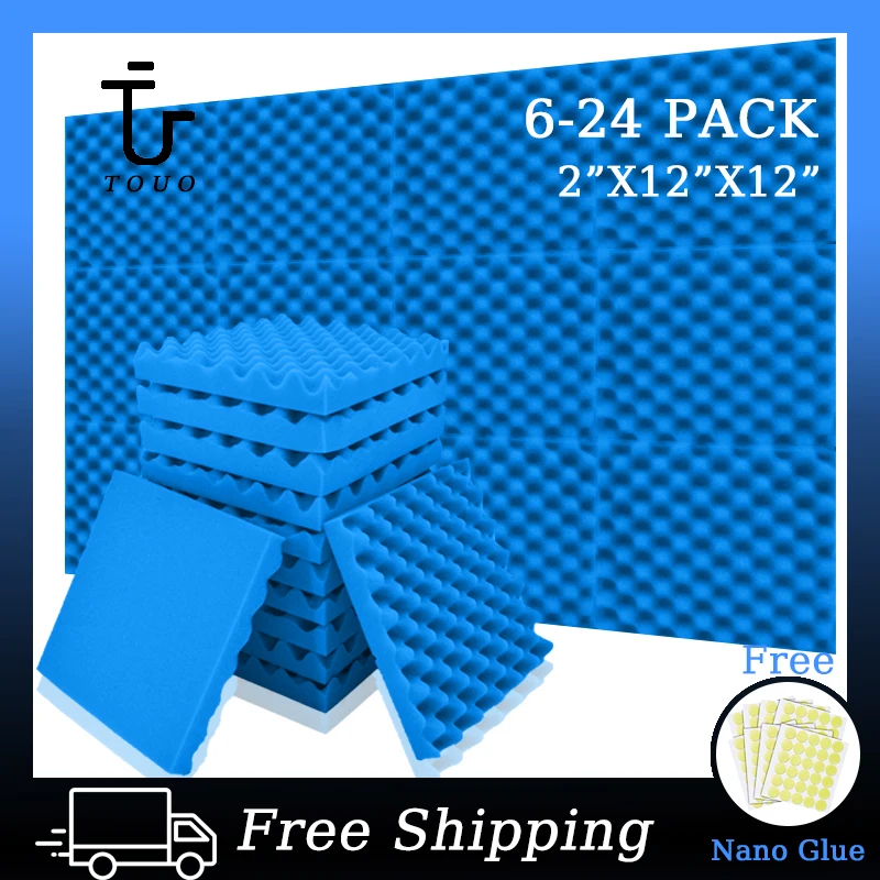 TOUO Acoustic Foam Studio Sound Insulation Absorbing 6/12/24 Pcs Acoustic Sponge Wedge Wall Panels Tiles Noise Canceling
TOUO Acoustic Foam Studio Sound Insulation Absorbing 6/12/24 Pcs Acoustic Sponge Wedge Wall Panels Tiles Noise Canceling
