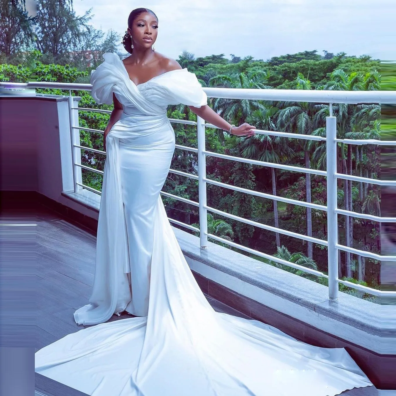 KapokDressy Aso Ebi Satin Wedding Dresses Off Shoulder Pleats Long Traub Back Zipper African Women Bridal Dress vestido de noiva
KapokDressy Aso Ebi Satin Wedding Dresses Off Shoulder Pleats Long Traub Back Zipper African Women Bridal Dress vestido de noiva