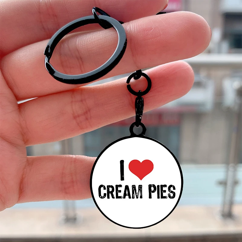 Fashion I Love Cream Pies Cool Key Tag Motorcycles Cars Backpack Chaveiro Keychain For Friends Key Ring Gifts Accessories
Fashion I Love Cream Pies Cool Key Tag Motorcycles Cars Backpack Chaveiro Keychain For Friends Key Ring Gifts Accessories