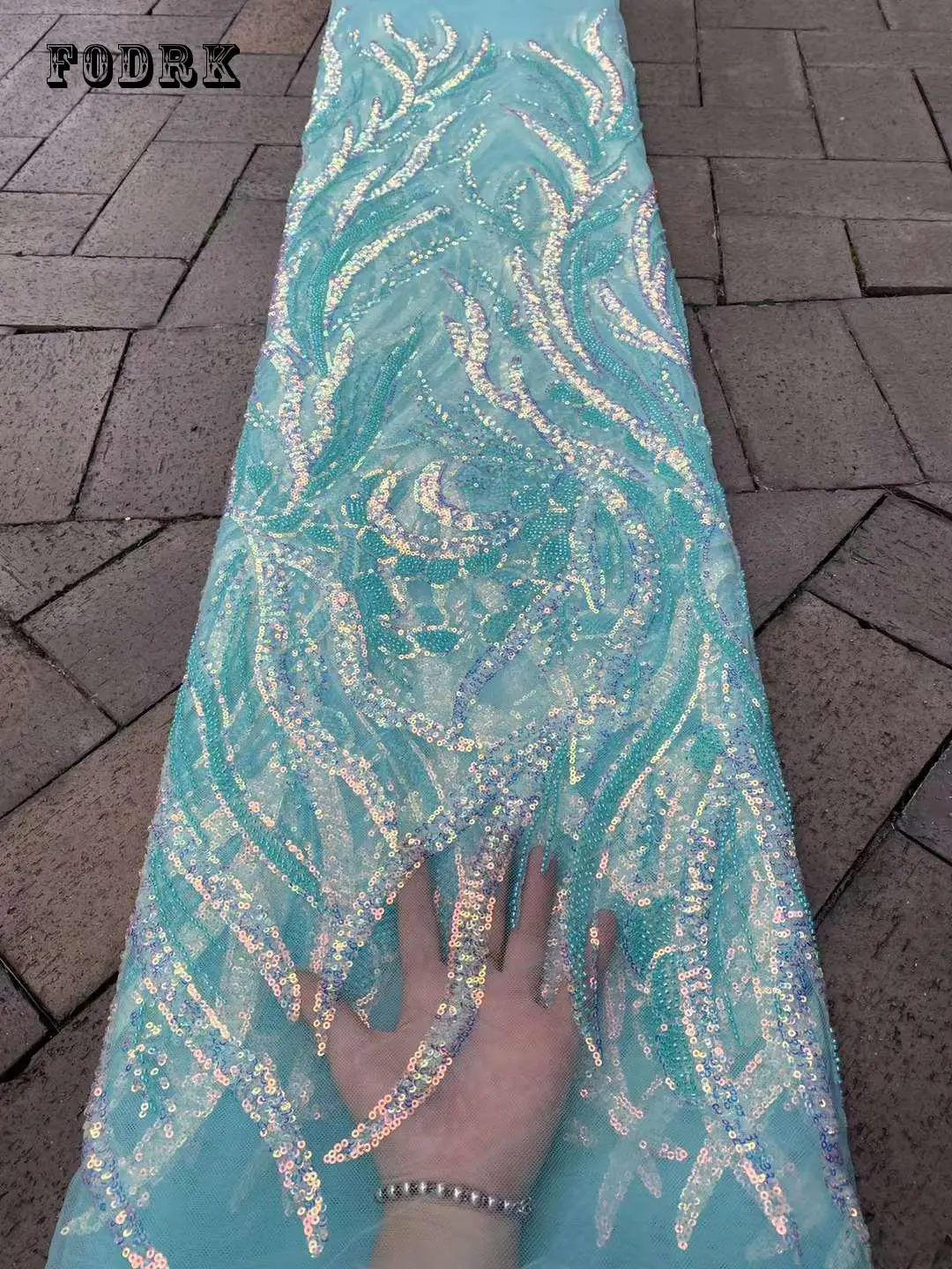 Luxury African Beaded Embroidery Lace Fabric 5 Yards French Mesh Lace Fabric Beads Sequin Tulle Fabric For Party Evening ZX-275
Luxury African Beaded Embroidery Lace Fabric 5 Yards French Mesh Lace Fabric Beads Sequin Tulle Fabric For Party Evening ZX-275