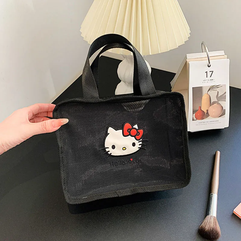 Hello Kitty Makeup Bag New Cosmetic Bag for Woman Portable Wash Bag Beautystorage Handbag High-Capacity Transparent bags
Hello Kitty Makeup Bag New Cosmetic Bag for Woman Portable Wash Bag Beautystorage Handbag High-Capacity Transparent bags