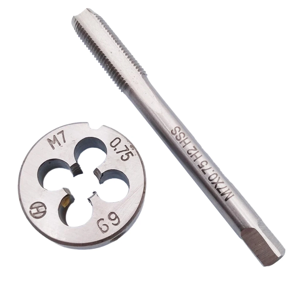 2pcs Tap And 1pcs Die Kit HSS M7 X 0.75mm Tap & M7 X 0.75mm Die Metric Thread Right Hand High-quality Tap
2pcs Tap And 1pcs Die Kit HSS M7 X 0.75mm Tap & M7 X 0.75mm Die Metric Thread Right Hand High-quality Tap
