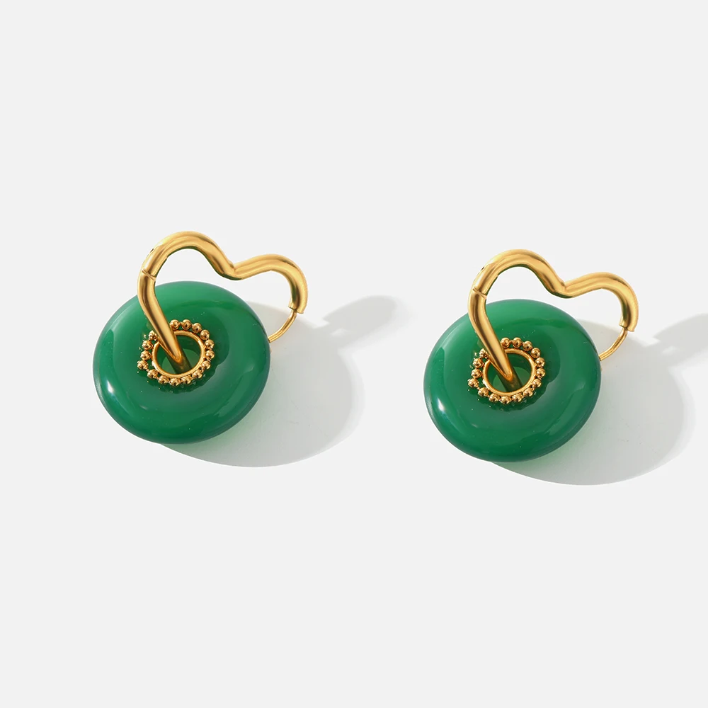 Stainless Steel Green Malachite Natural Stone Geometry Hoop Earrings For Women Girls 18 K Gold Plated Party Jewelry Gifts 2022
Stainless Steel Green Malachite Natural Stone Geometry Hoop Earrings For Women Girls 18 K Gold Plated Party Jewelry Gifts 2022