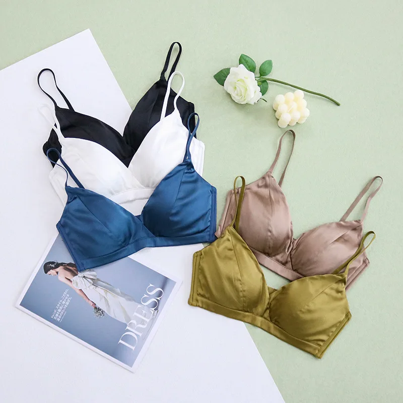 Women Silk Bra 100% Mulberry Silk Lining 3/4 Cups Everyday Wear Comfortable Wireless Wire Free Bra Bralette Black Intimates 8205
Women Silk Bra 100% Mulberry Silk Lining 3/4 Cups Everyday Wear Comfortable Wireless Wire Free Bra Bralette Black Intimates 8205