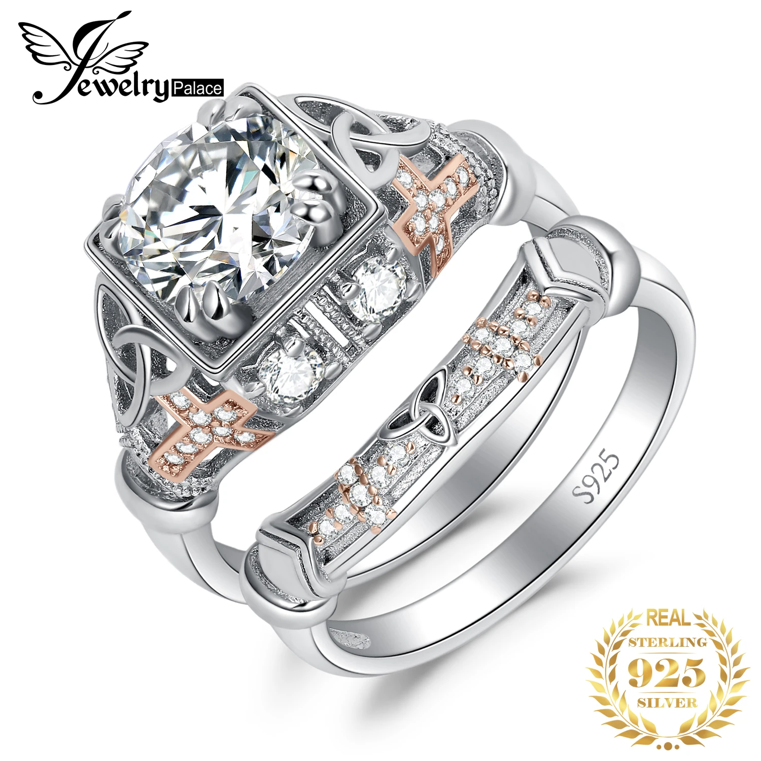 JewelryPalace New 2 Pcs Solid 925 Sterling Silver Wedding Engagement Ring for Woman 2.9ct Simulated Diamond AAAAA CZ Bridal Sets
JewelryPalace New 2 Pcs Solid 925 Sterling Silver Wedding Engagement Ring for Woman 2.9ct Simulated Diamond AAAAA CZ Bridal Sets