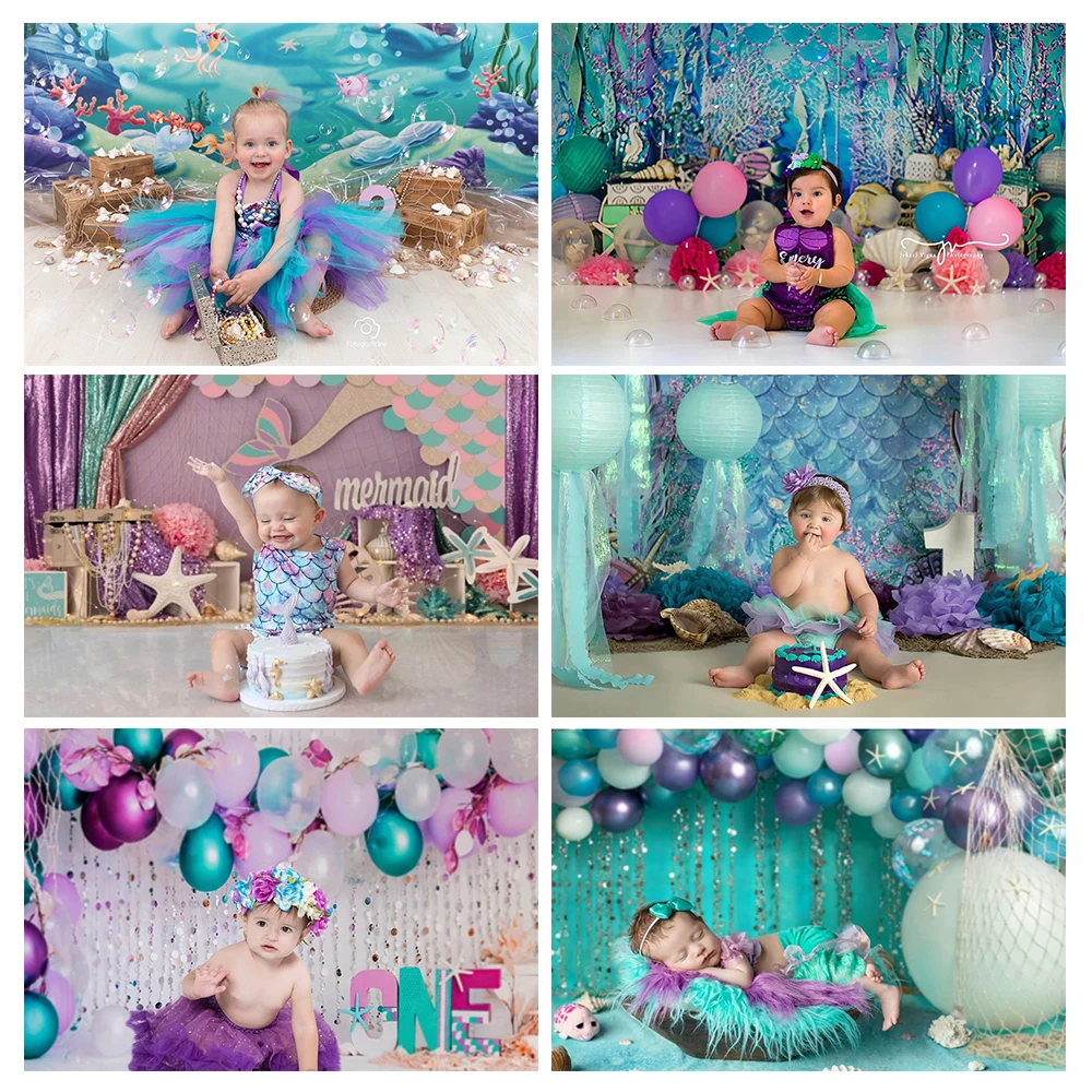 Under The Sea Birthday Backdrop for Photography Newborn Kids Portrait Cake Smash Background Castle Mermaid Bubble Decoration
Under The Sea Birthday Backdrop for Photography Newborn Kids Portrait Cake Smash Background Castle Mermaid Bubble Decoration