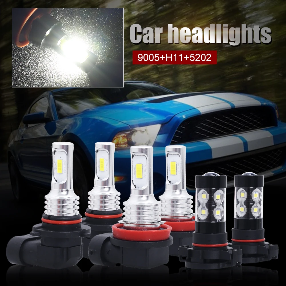 6Pcs Super White car headlight bulbs Fog Bulb Combo Kit 9005 H11 H16 White 6000K 4000LM for Chevrolet Suburban Tahoe 2007-2014
6Pcs Super White car headlight bulbs Fog Bulb Combo Kit 9005 H11 H16 White 6000K 4000LM for Chevrolet Suburban Tahoe 2007-2014