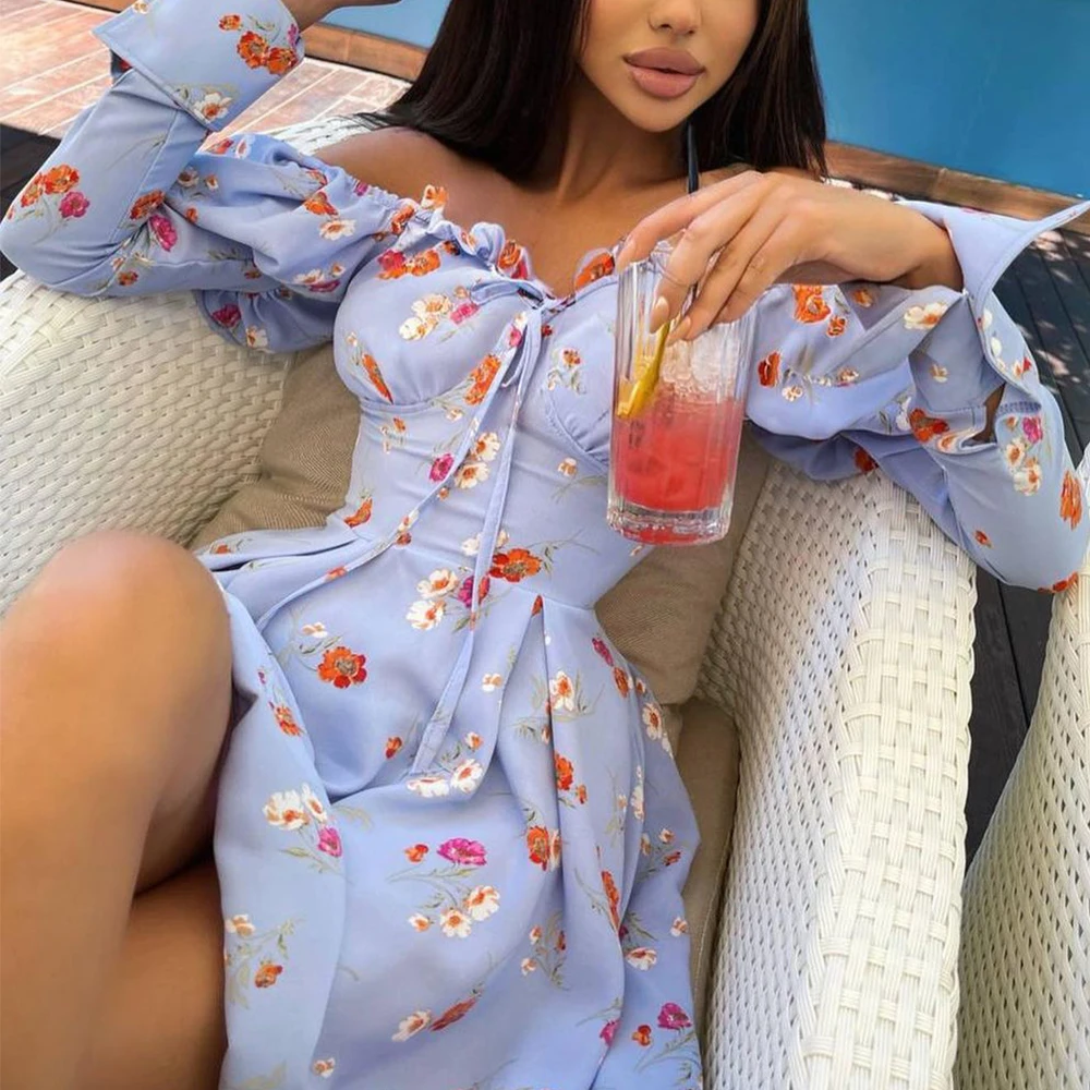 Winter Cottagecore Dress 2021 Off Shoulder Strapless A-Line Print Dresses Autumn Long Sleeves Bohemian Style Pink Green Sundress
Winter Cottagecore Dress 2021 Off Shoulder Strapless A-Line Print Dresses Autumn Long Sleeves Bohemian Style Pink Green Sundress