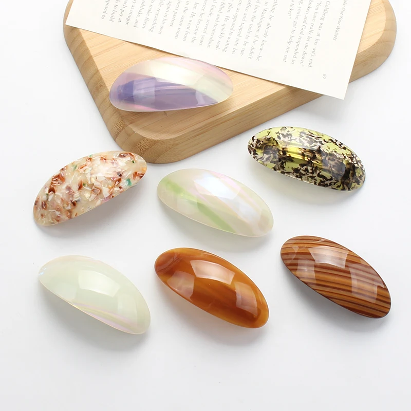 Korea And Japan Delicate Acetate Plate Gentle Color Back Head Spring Clip Hair Accessories Oval Steel Clip Half Tie Headdress
Korea And Japan Delicate Acetate Plate Gentle Color Back Head Spring Clip Hair Accessories Oval Steel Clip Half Tie Headdress