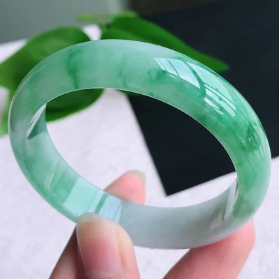 Natural Green Two-Color Burmese Jadeite 54mm-64mm Bracelet Elegant Princess Jewelry Best Gift for Mom and Girlfriend
Natural Green Two-Color Burmese Jadeite 54mm-64mm Bracelet Elegant Princess Jewelry Best Gift for Mom and Girlfriend