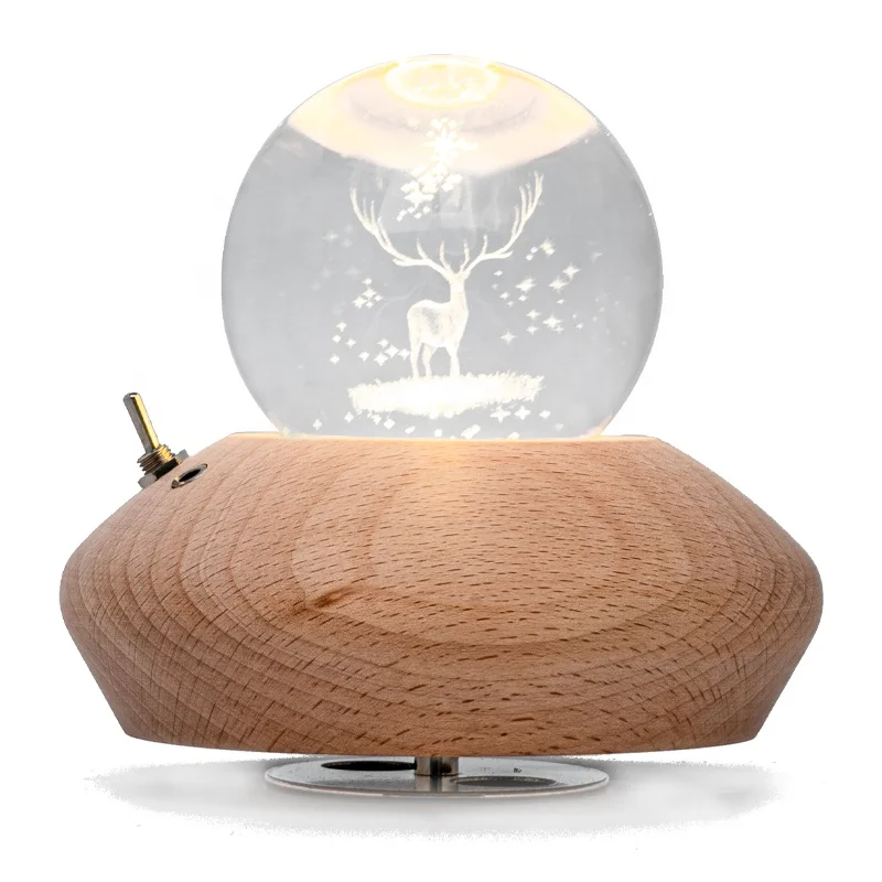 Sincere Birthday Present LED Luminous Wood Base Rotating Glow 3D Crystal Ball Music Box
Sincere Birthday Present LED Luminous Wood Base Rotating Glow 3D Crystal Ball Music Box