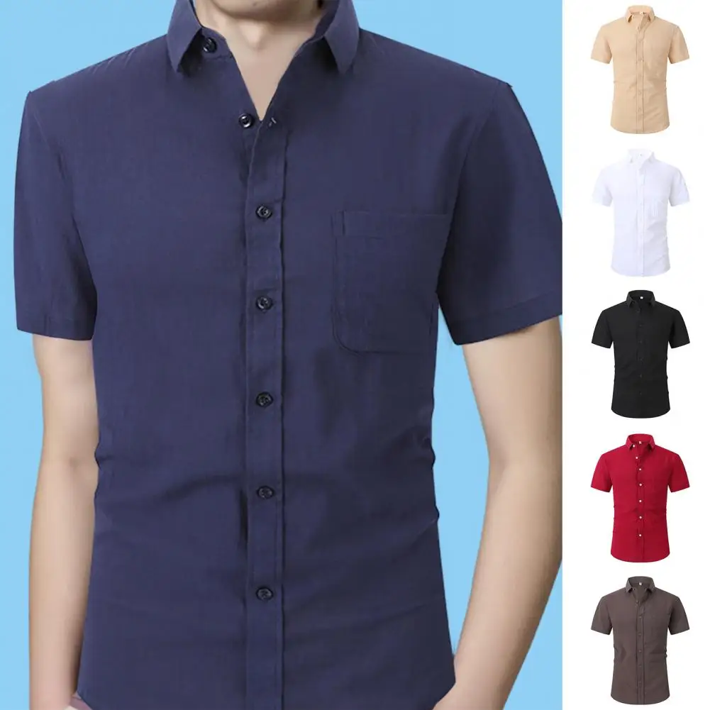 Men Shirt Solid Color Pocket Buttons Cardigan Turn-down Collar Formal Slim Fit Single-breasted Long Sleeves Spring Shirt Tops
Men Shirt Solid Color Pocket Buttons Cardigan Turn-down Collar Formal Slim Fit Single-breasted Long Sleeves Spring Shirt Tops