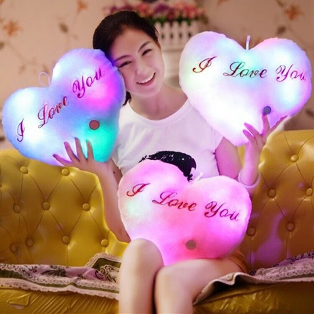 Luminous Pillow Love Heart Shaped Stuffed Cushion LED Light Plush Toy Colorful Glowing Christmas Birthday Valentines Gift
Luminous Pillow Love Heart Shaped Stuffed Cushion LED Light Plush Toy Colorful Glowing Christmas Birthday Valentines Gift