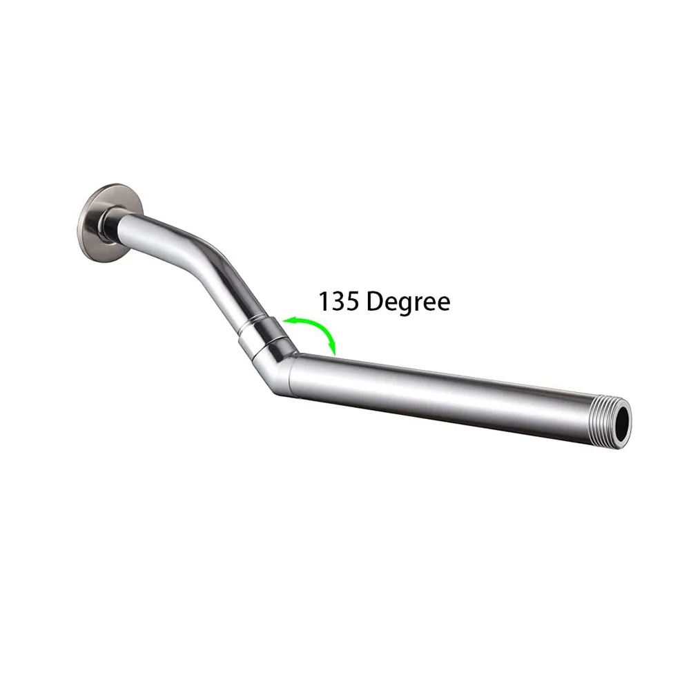 G1/2 Hand Shower Top Spray Elbow Chrome Angle 135° With Shower Flow Reducer Female Shower Head Thread Bathrooms Accessory
G1/2 Hand Shower Top Spray Elbow Chrome Angle 135° With Shower Flow Reducer Female Shower Head Thread Bathrooms Accessory